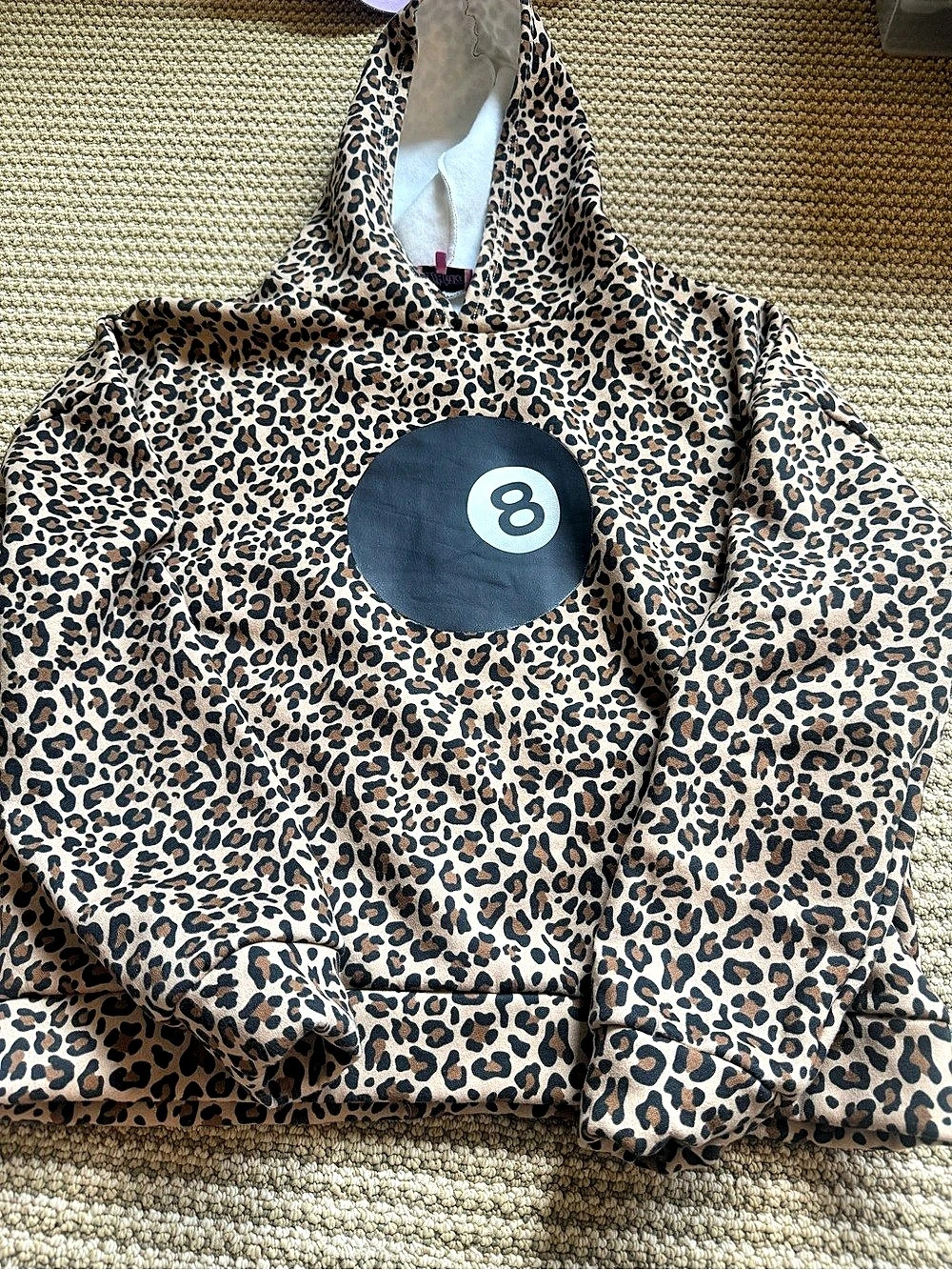 Edited Leopard Print 8 ball hoodie Size XS Like New never worn